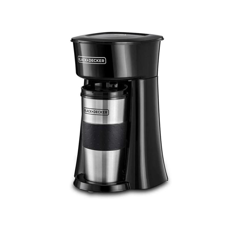 بلاك اند ديكر ماكينة قهوة مميزة بسعة 360 مل مع كوب سفر من الستانلس ستيل بغطاء محكم – موديل ‎DCT10-B5‎ – قدرة 650 واط – لون اسود