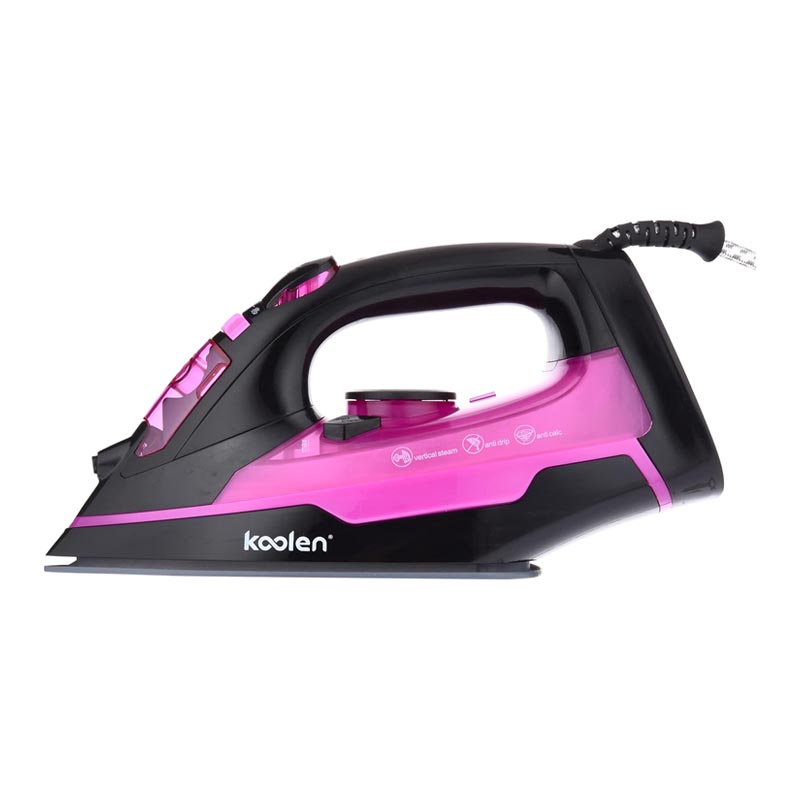 كاوية بخار كولين بلون اسود وبنفسجي – 2400 واط، قاعدة سيراميك، سعة خزان 300 مل، بخار عمودي، 3 في 1 (بخار، رذاذ، جاف)، حماية من الحرارة والتكلس، ضمان سنتين