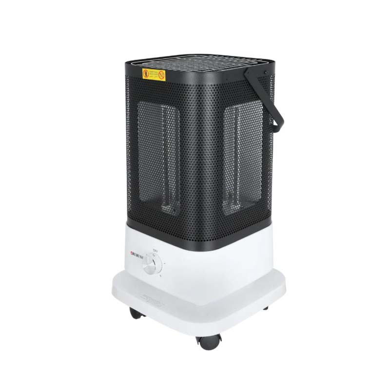 دفاية كهربائية من ريبون بقوة 2000 واط | 6 انابيب تدفئة و4 مستويات حرارة – توزيع حراري بـ5 اتجاهات، لون اسود وابيض – موديل RE-7-070