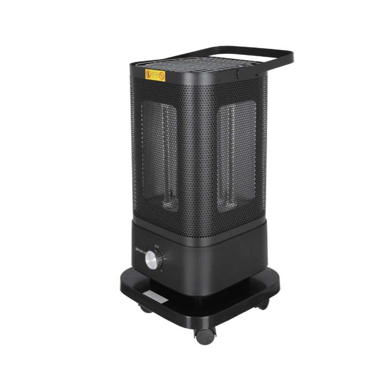 دفاية كهربائية من ريبون بقوة 2000 واط | 6 انابيب تدفئة و4 مستويات حرارة – توزيع حراري بـ5 اتجاهات، لون اسود – موديل RE-7-070