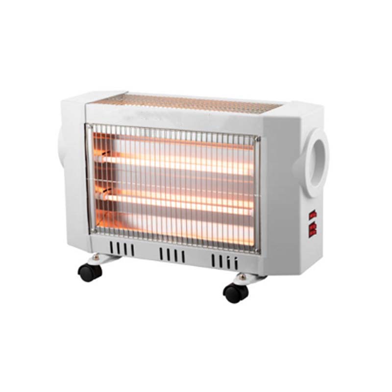 دفاية كهربائية منزلية للغرفة – 3 شمعات كوارتز منفصلة بفواصل تحكم | قدرة 1500 واط | شبكة امان + عجلات متحركة | موديل HM-2667 | ضمان سنتين