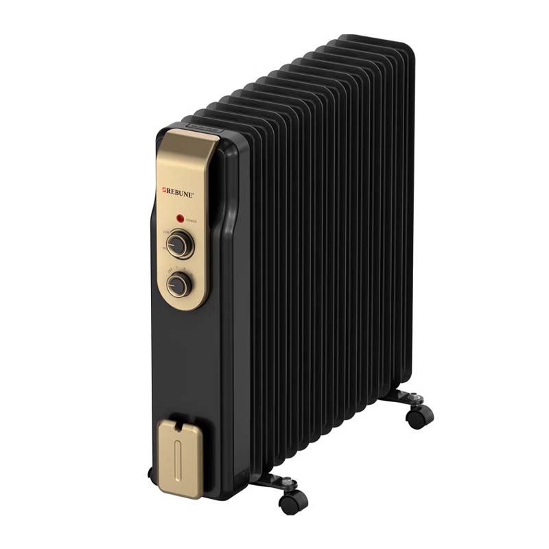 دفاية زيت كهربائية من ريبون بقوة 2500 واط | 15 ريشة تدفئة مع 3 مستويات حرارة – نظام حماية من الانقلاب – موديل RE-7-090