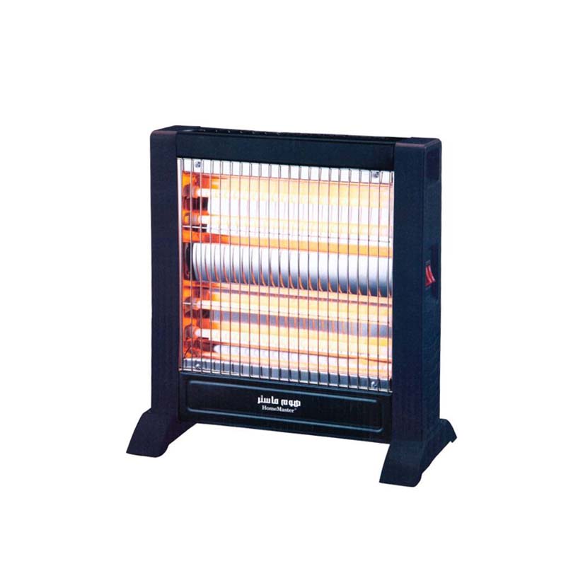 دفاية كهربائية هوم ماستر موديل HM-2672 بقدرة 1200 واط – 4 انابيب كوارتز، بقاعدة ثابتة ومفتاح امان، تعمل على 220-240 فولت