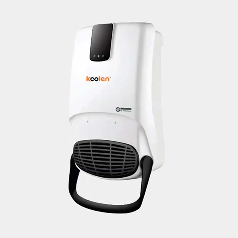 دفاية حمامات جدارية من كولن بقوة 2000 واط، مزودة بريموت كنترول وشاشة LED، حماية من وصول بخار الماء والحرارة الزائدة، تصميم أنيق بلون أبيض