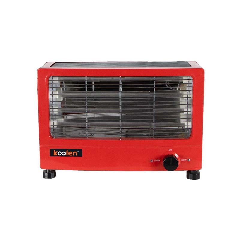 دفاية كهربائية كولن موديل (807102041) – قدرة 2000 واط – 2 مستوى للحرارة (1000 واط / 2000 واط) – 4 انابيب كوارتز – إطار استيل – لون احمر – نظام حماية عند السقوط – ضمان سنتين – صناعة صينية