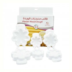 قالب معجنات الوردة – 3 قوالب بلاستيك بأحجام مختلفة
