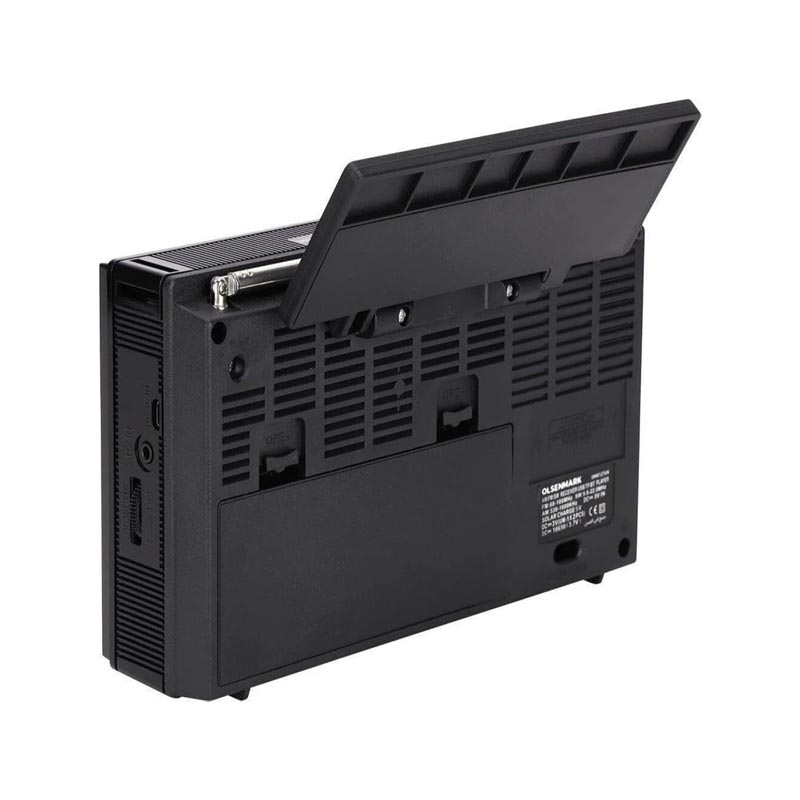 راديو محمول من أولسنمارك يعمل بالطاقة الشمسية بثلاثة نطاقات (FM/AM/SW) مع بلوتوث، USB، TF، وبطارية قابلة للشحن