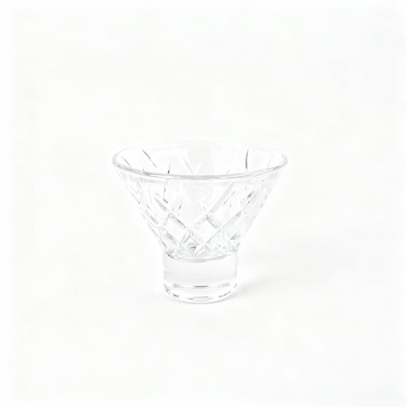 كأس زجاجي لتقديم الآيس كريم والحلويات – تصميم دائري أنيق بقطر 10 سم وارتفاع 8.5 سم