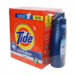تايد – بكج 2 عبوة مسحوق غسيل 2.5 كجم مع داوني 1 لتر