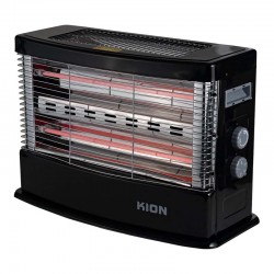 دفاية كهربائية كيون – 1600 واط – 4 أنابيب كوارتز – لون أسود – ضمان سنتين
