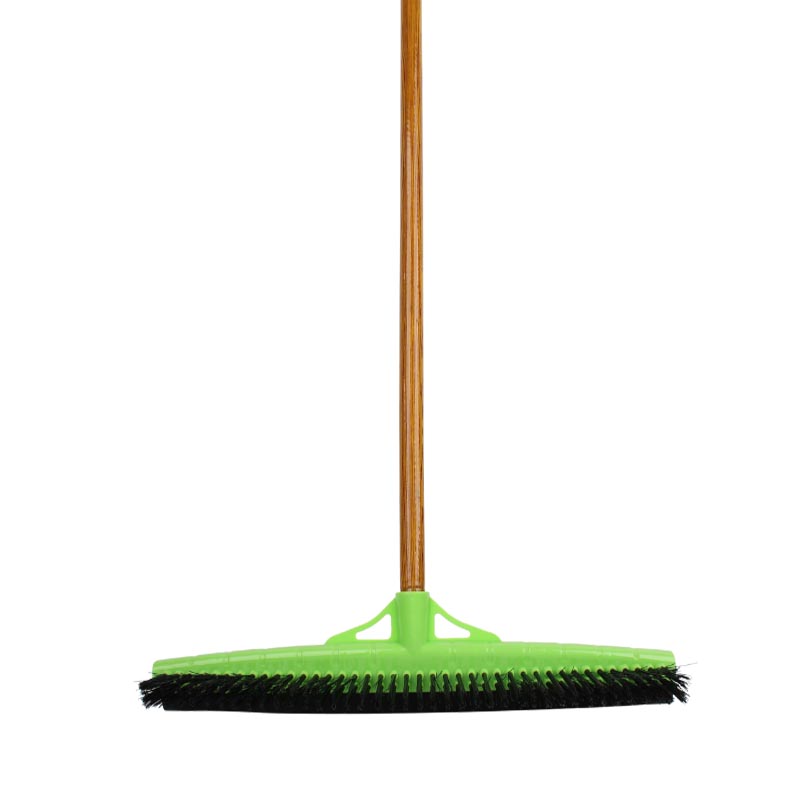 ممسحة ومكنسة متعددة الاستخدام 2 في 1 | عرض الممسحة 43 سم – عصا خشب بطول 120 سم – متوفرة باللونين الاخضر والاحمر