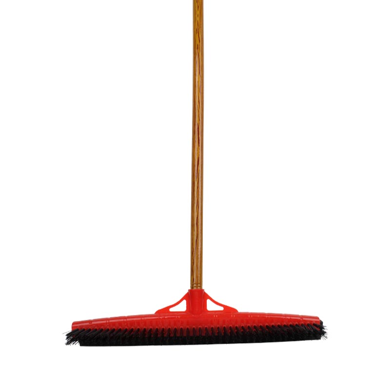 ممسحة ومكنسة متعددة الاستخدام 2 في 1 | عرض الممسحة 43 سم – عصا خشب بطول 120 سم – متوفرة باللونين الاخضر والاحمر