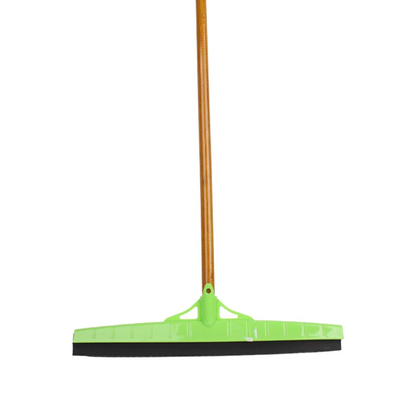 ممسحة ومكنسة متعددة الاستخدام 2 في 1 | عرض الممسحة 43 سم – عصا خشب بطول 120 سم – متوفرة باللونين الاخضر والاحمر