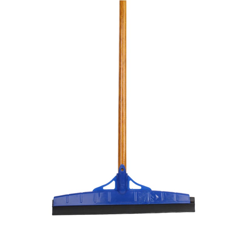 ممسحة ومكنسة متعددة الاستخدام 2 في 1 | عرض الممسحة 33 سم – عصا خشب بطول 120 سم – متوفرة باللونين الاحمر والازرق