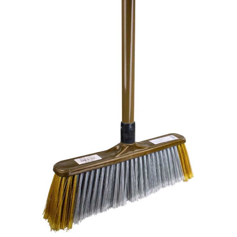 مكنسة تنظيف ناعمة بعصا حديد قوية – عرض 33 سم، طول العصا 125 سم – متوفرة بلونين (ذهبي غامق أو احمر) يمكن اختيار اللون عند الشراء