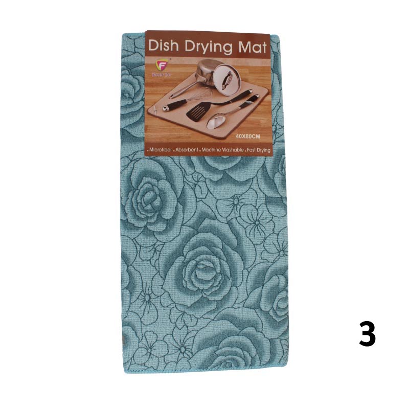 لباد مطبخ لتنشيف الأواني مصنوع من المايكروفايبر عالي الامتصاص – مقاس 40×80 سم، متوفر بعدة اشكال والوان يمكن اختيارها عند الشراء