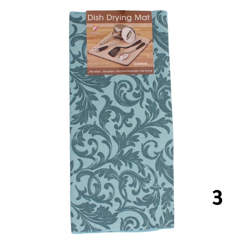 لباد مطبخ لتنشيف الأواني مصنوع من المايكروفايبر عالي الامتصاص – مقاس 50×90 سم، متوفر بعدة اشكال والوان يمكن اختيارها عند الشراء