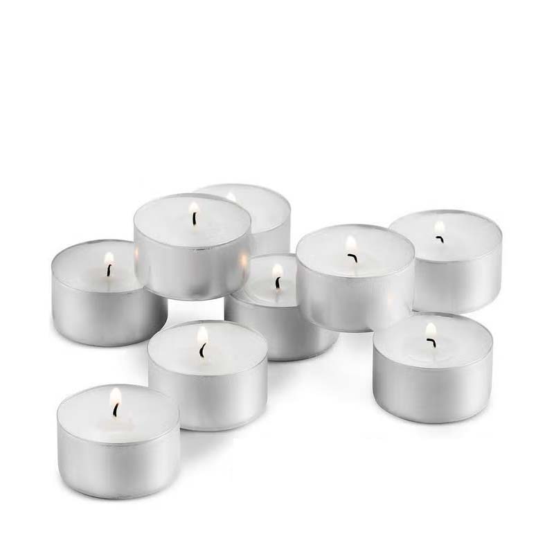 شمع تسخين أبيض صغير لتدفئة الأطعمة والمشروبات – عبوة تحتوي على 10 شموع بمدة احتراق تصل حتى 8.5 ساعات