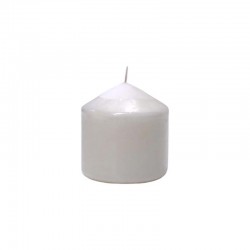 شمعة بيضاء بطول 7.5 سم وقطر 7.5 سم
