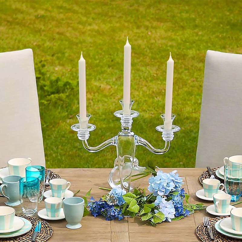 طقم من 5 شموع ديكور بيضاء طويلة بطول 23 سم وقطر 2 سم، مناسبة لحوامل الشموع وتزيين الطاولات والمناسبات