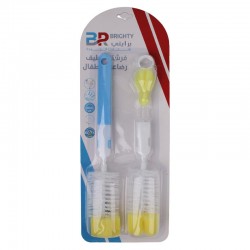 فرشاة تنظيف رضاعة الأطفال مع غيار وفرشاة اسفنج لتنظيف اللهاية