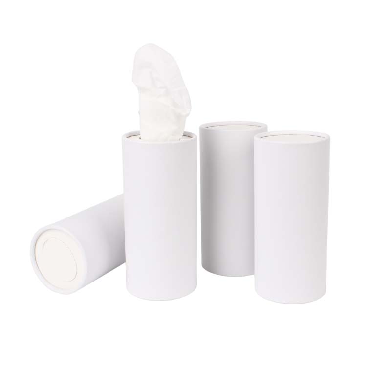 حزمة من 4 عبوات مناديل اسطوانية باللون الأبيض السادة – تصميم أنيق مناسب للمناسبات العامة والخاصة والسيارة