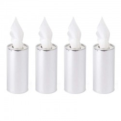 حزمة مناديل اسطوانية – 4 عبوات لون فضي