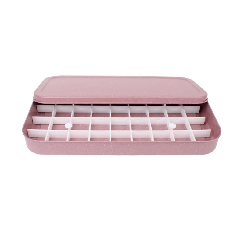 صحن بسبوسة بطلاء جرانيت مع غطاء محكم وقالب تقطيع عملي – الطول 37 سم، العرض 17 سم، العمق 4 سم