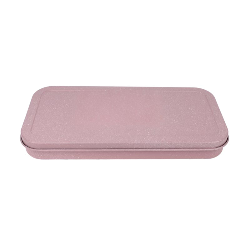 صحن بسبوسة بطلاء جرانيت مع غطاء محكم وقالب تقطيع عملي – الطول 37 سم، العرض 17 سم، العمق 4 سم