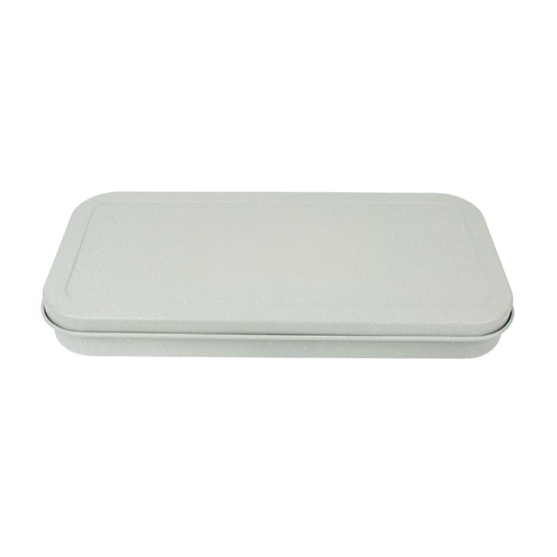 صحن بسبوسة بطلاء جرانيت مع غطاء محكم وقالب تقطيع عملي – الطول 37 سم، العرض 17 سم، العمق 4 سم