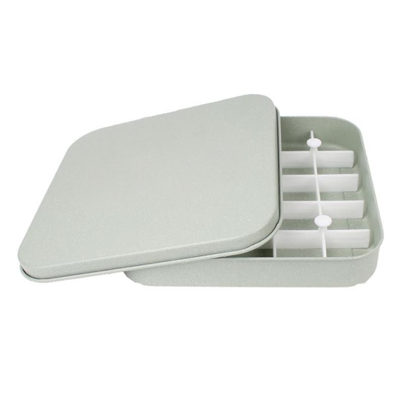 صحن بسبوسة بطلاء جرانيت مع غطاء محكم وقالب تقطيع عملي – الطول 25 سم، العرض 25 سم، العمق 4 سم