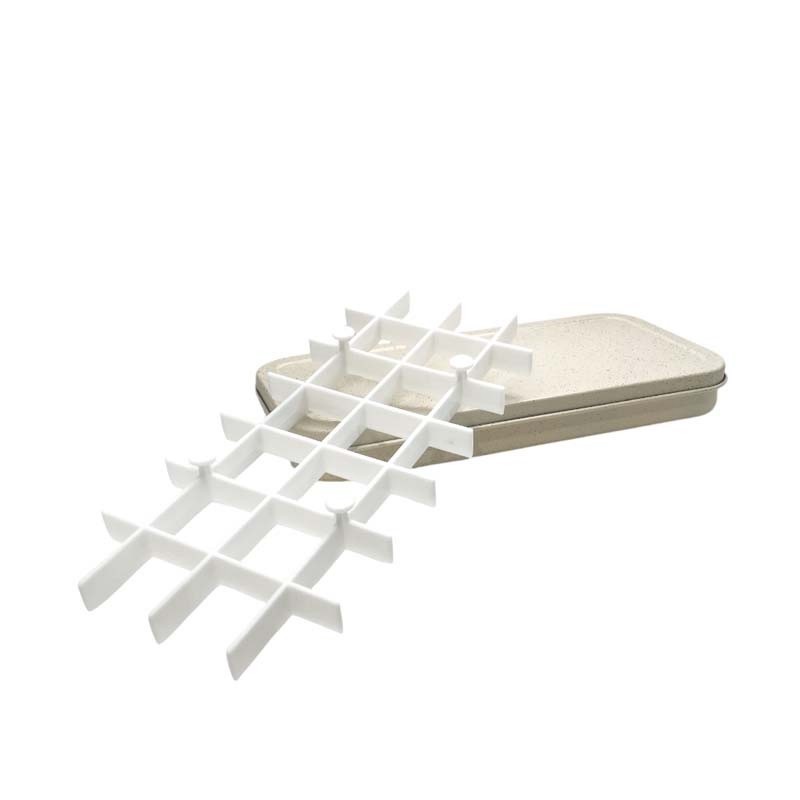 صحن بسبوسة بطلاء جرانيت مع غطاء محكم وقالب تقطيع عملي – الطول 46 سم، العرض 21 سم، العمق 4 سم