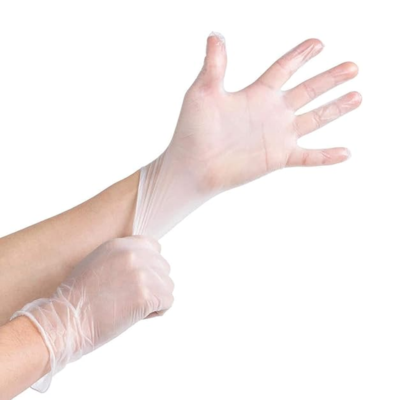 قفاز شفاف مقاس M بدون بودرة للاستعمال اليومي – كرتون يحتوي على 10 حزم، كل حزمة تضم 70 قفاز (الاجمالي 700 قفاز)