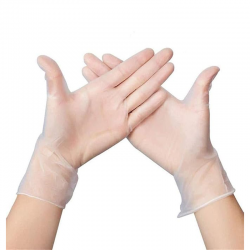 حزمة قفاز شفاف مقاس L بدون بودرة – 100 قفاز