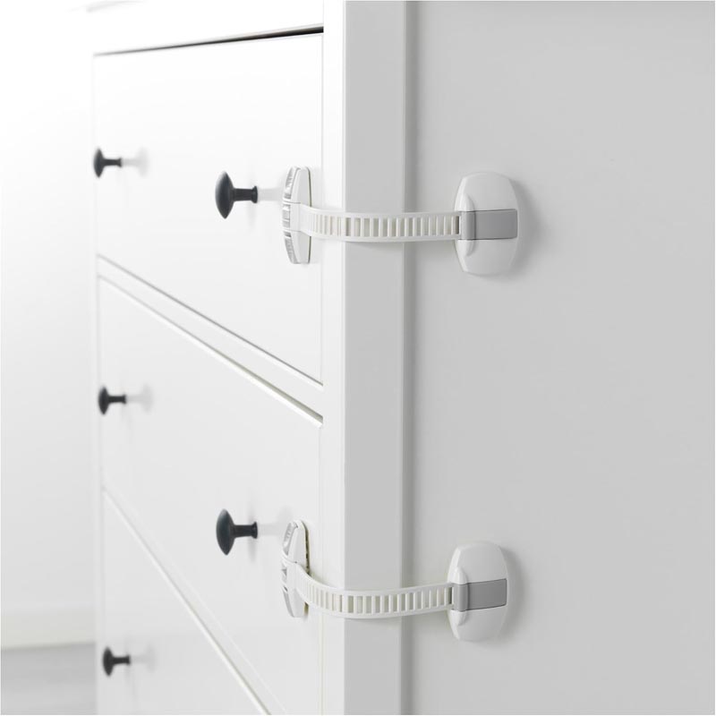 قفل ثلاجة بلاستيك للابواب والادراج | عبوة تحتوي على 2 حبة