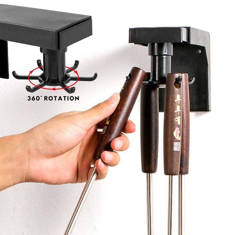 استاند جداري بلاستيك لحمل ادوات المطبخ والادوات المنزلية