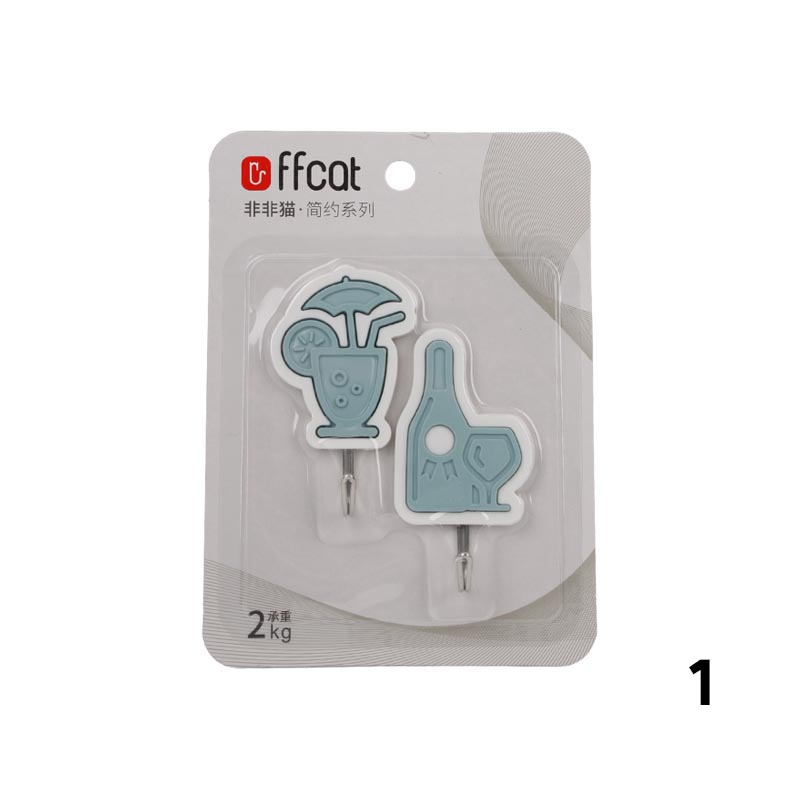 علاقات لاصقة بلاستيك للتعليق – عبوة 2 حبة | تتوفر بعدة اشكال مع اختيار الشكل عند الشراء