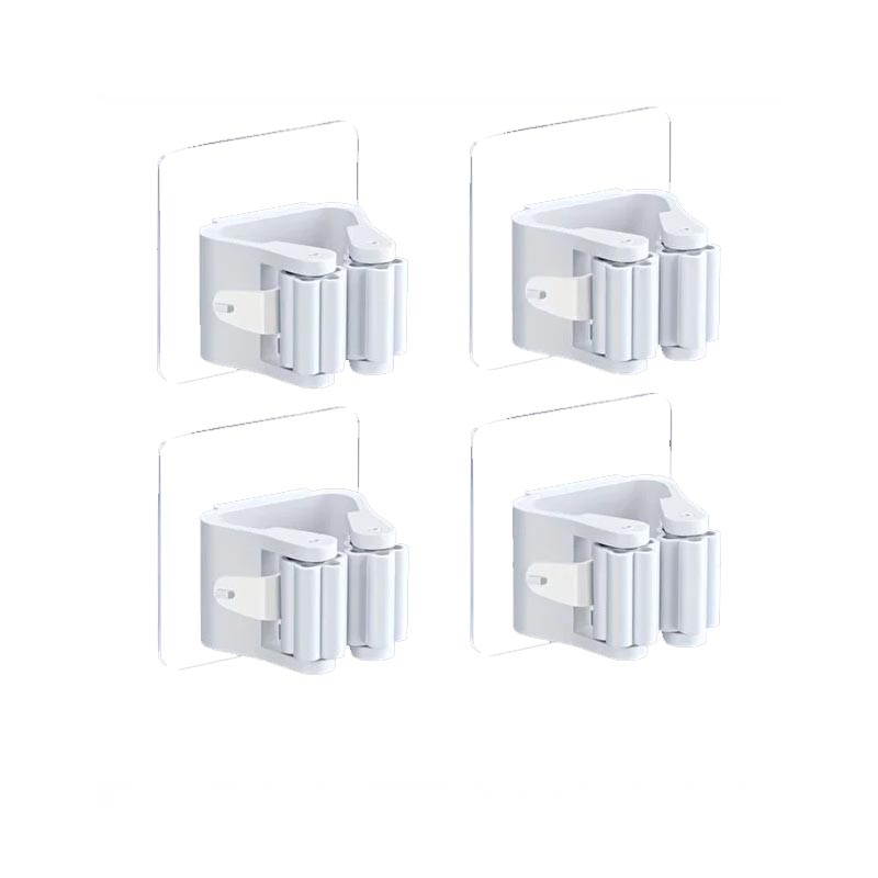 منظم مكانس لاصق متعدد الاستخدام لتثبيت العصا على الجدار – عدد 4 حبات