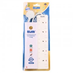 توصيلة كهربائية 5 فتحات مع مفاتيح فردية وسلك 3 متر