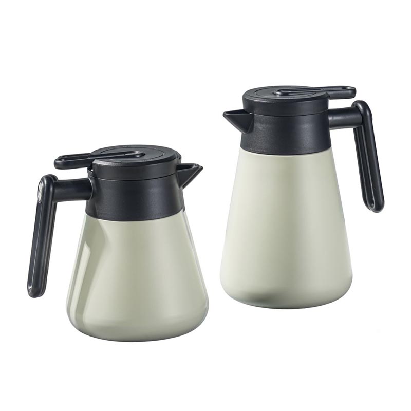 طقم ترامس استيل كروس بسعات 700 مل و500 مل بغطاء ضغاط لحفظ الحرارة والبرودة