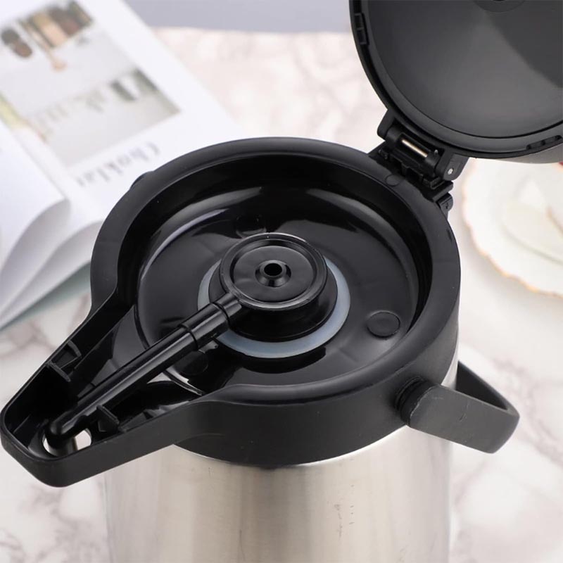 ترمس ضغط ستانلس لحفظ المشروبات الساخنة والباردة بسعة 1.6 لتر من DAYDAYS – تصميم مضخة عملية