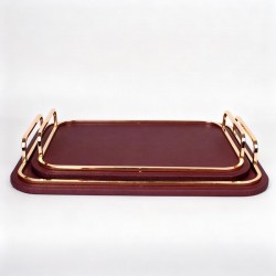 طقم صينية تقديم جلد – حبتين