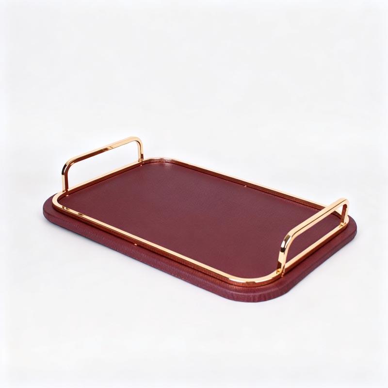 طقم صينية تقديم جلد – حبتين