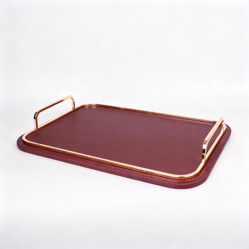 طقم صينية تقديم جلد – حبتين