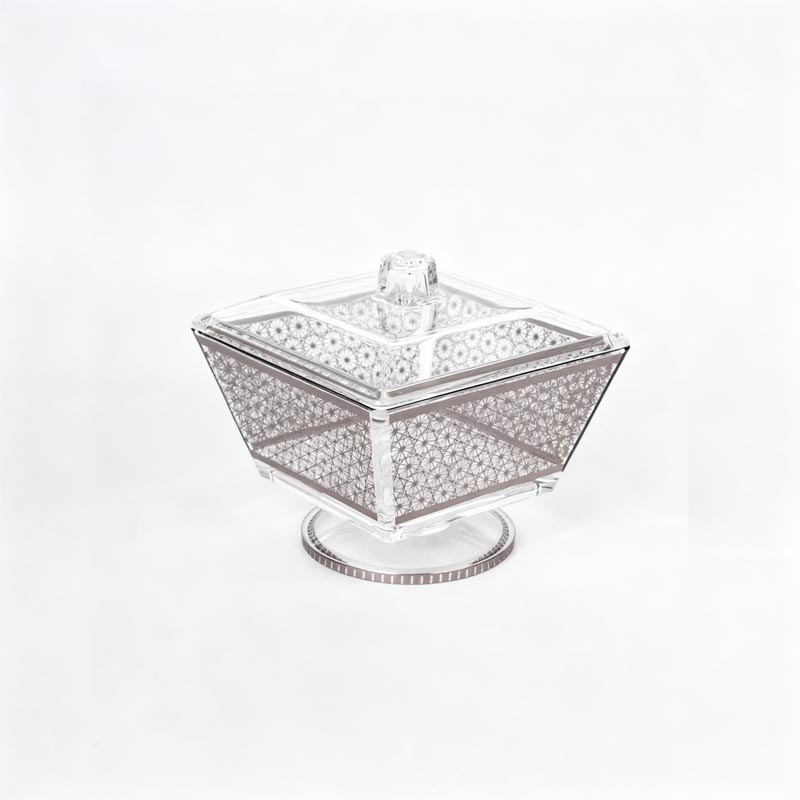 تمرية أكريلك فاخرة – 13 سم – نقش فضي