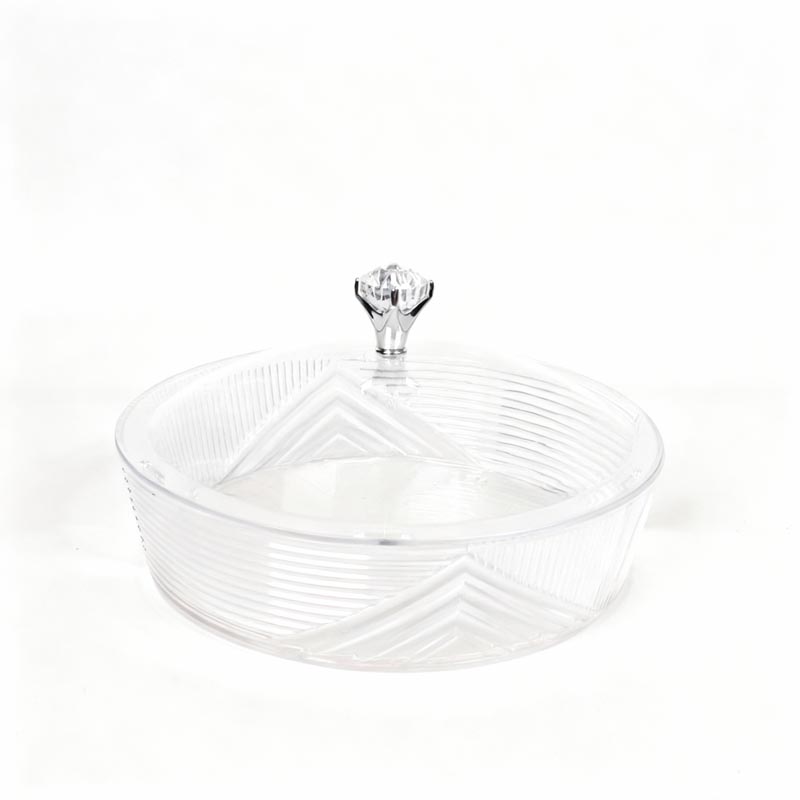 صينية تقديم أكريلك بغطاء – 24 سم