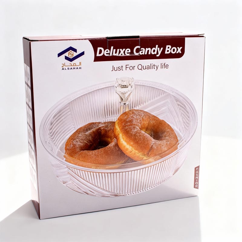 صينية تقديم أكريلك بغطاء – 24 سم