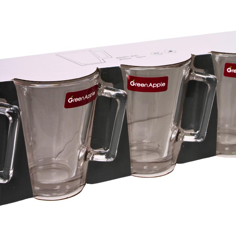 اكواب زجاج 200 مل – طقم 5 حبات كاس, كأس, كيسان, بيالة, بياله, بيالات, 