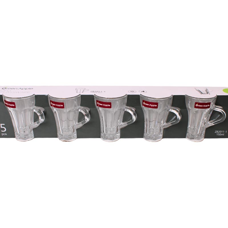 اكواب زجاج 150 مل – طقم 5 حبات