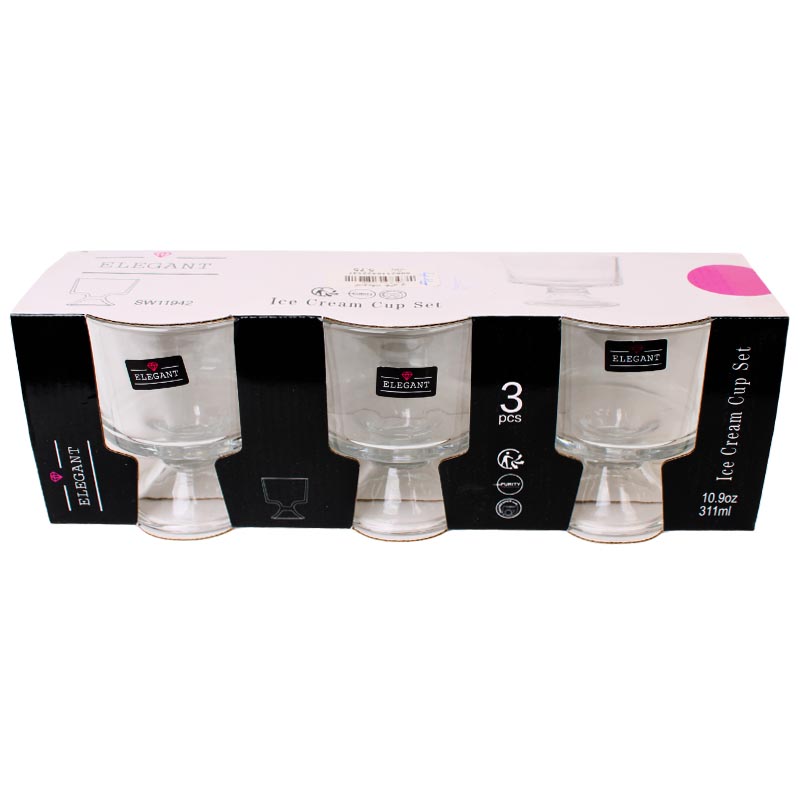 اكواب زجاج 311 مل – طقم 3 حبات